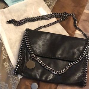 NWOT inspired Black chain leather like Crossbody TDF